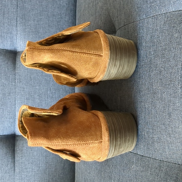 Fly London Yebi Wedge Ankle Bootie Size EU 38 Brown Suede NO LACES - Picture 5 of 5